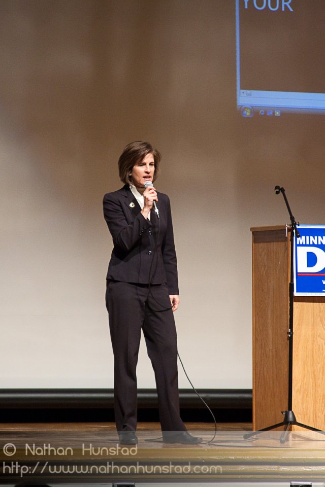 State Auditor Rebecca Otto addresses the SD59 convention